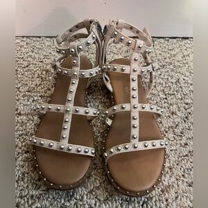 Madden Girl Studded Beige Sandals
